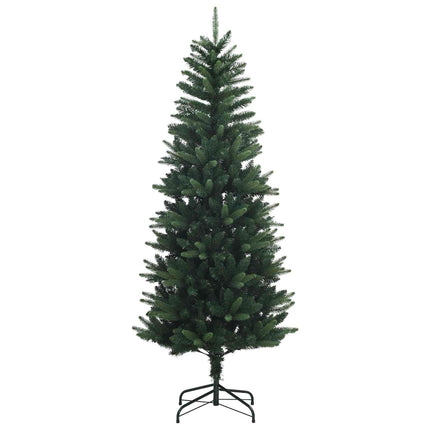 Kunstig juletræ med kugler 120 cm 150 LED'er Varm hvid