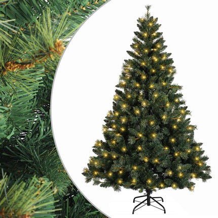 Kunstigt Hinged Juletræ 180 cm 300 LED'er Varm hvid