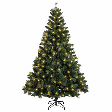 Kunstigt Hinged Juletræ 180 cm 300 LED'er Varm hvid