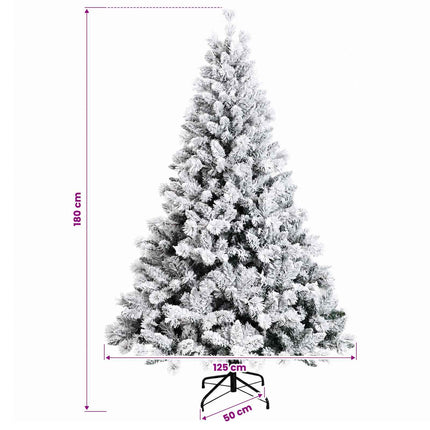Kunstigt Hinged Juletræ 180 cm 300 LED'er Varm hvid