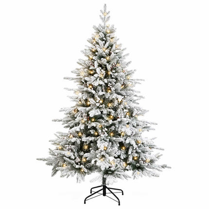 Kunstigt Hinged Juletræ 180 cm 300 LED'er Varm hvid