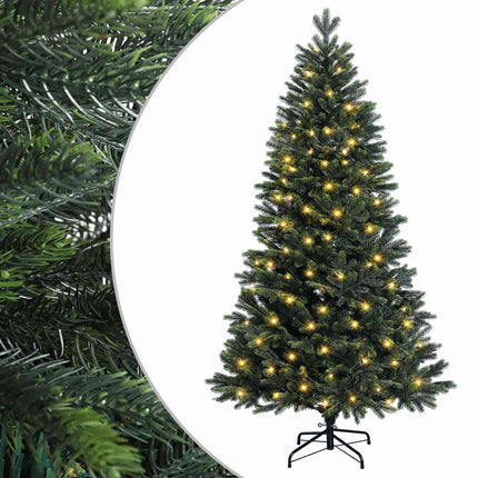 Kunstigt Hinged Juletræ 180 cm 300 LED'er Varm hvid