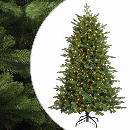 Kunstigt Hinged Juletræ 180 cm 300 LED'er Varm hvid