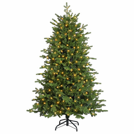 Kunstigt Hinged Juletræ 180 cm 300 LED'er Varm hvid