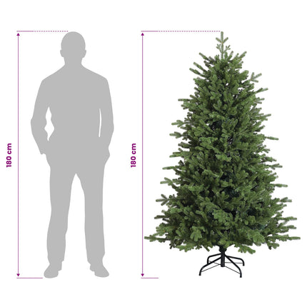 Kunstigt Hinged Juletræ 180 cm 300 LED'er Varm hvid