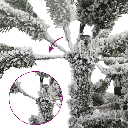 Kunstigt juletræ med julekugle 240 cm 300 LED'er Varm hvid