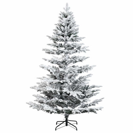 Kunstigt juletræ med julekugle 180 cm 300 LED'er Varm hvid