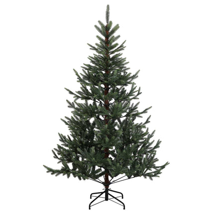 Kunstigt juletræ med julekugle 180 cm 300 LED'er Varm hvid