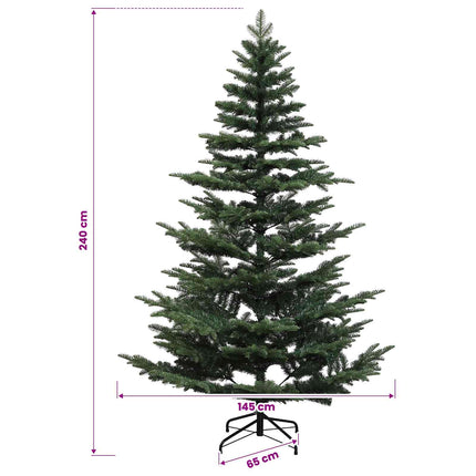 Kunstigt juletræ med julekugle 240 cm 300 LED'er Varm hvid