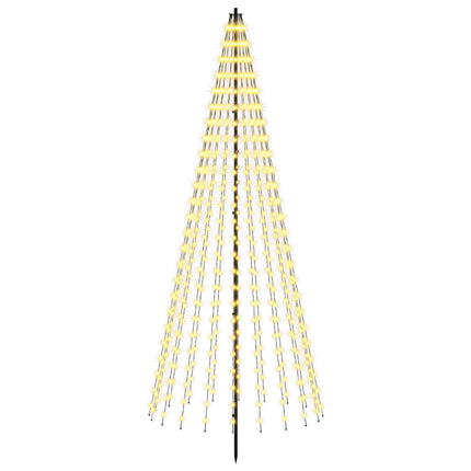 LED juletræ 235 cm 500 LED'er Varm hvid Jern Sort