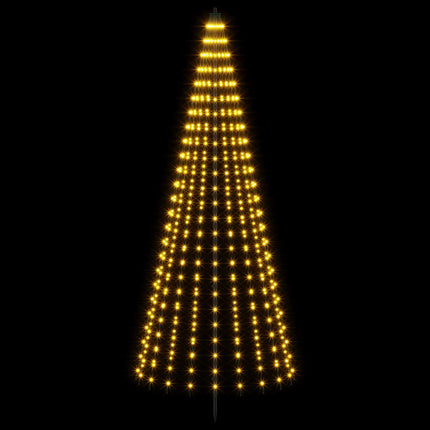 LED juletræ 235 cm 500 LED'er Varm hvid Jern Sort