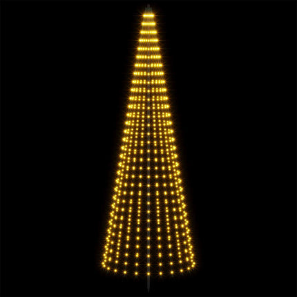 LED juletræ 285 cm 744 LED'er Varm hvid Jern Sort