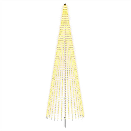 LED juletræ 485 cm 1632 LED'er Varm hvid Jern Sort