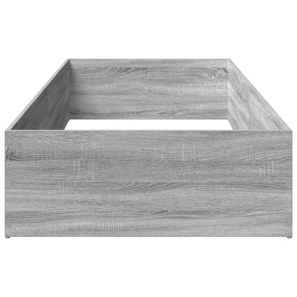 Sengeomkransning til justerbar sengebund Grå Sonoma 70 x 200 cm