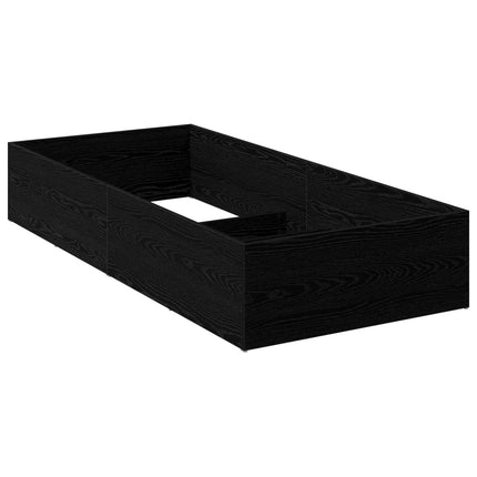 Sengeomkransning til justerbar sengebund Sort eg 90 x 200 cm