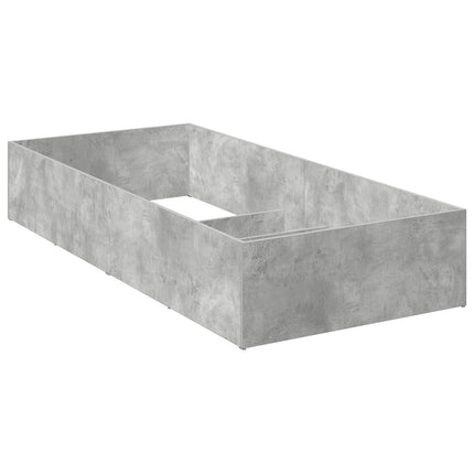 Sengeomkransning til justerbar sengebund Betongrå 90 x 200 cm