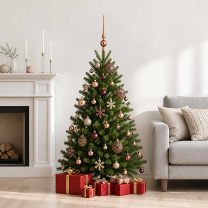 Julekuglesæt 111 stk. Champagne og brun 6 cm Polystyren