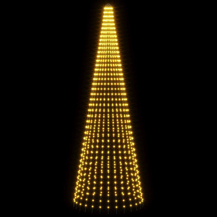 Juletræslys med spyd 1148 LED'er Varm hvid og Ø 140 x 400 cm