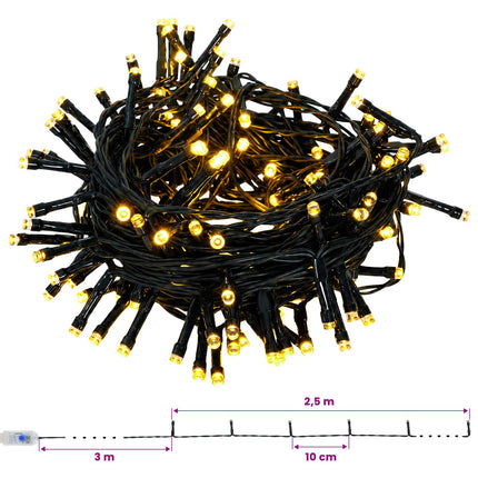 Julekrans Grøn og Hvid Ø 50 cm PVC 25 LED'er
