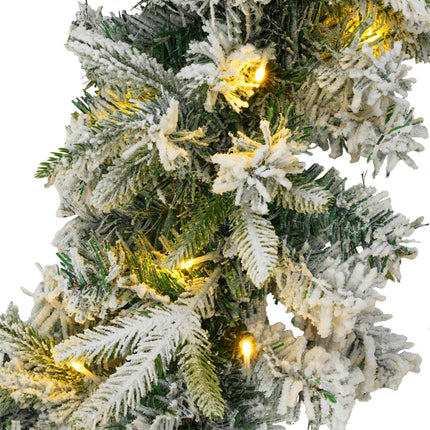 Julekrans Grøn og Hvid 270 cm PVC og PE 50 LED'er