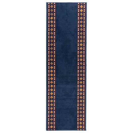 Runner Tæppe FLORNES Vævet Blå 67 x 300 cm PP 7 mm