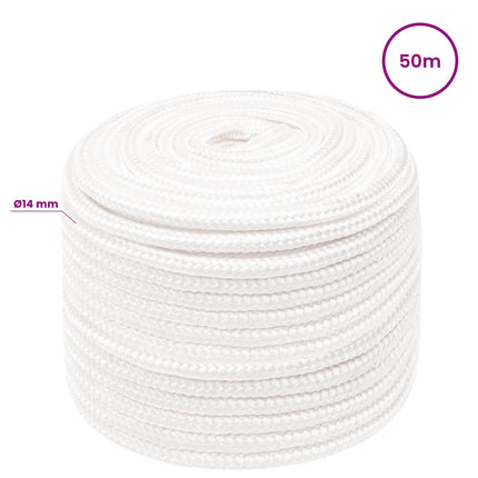 Multifunktionelt universaltov 14 mm 50 m Hvid PP