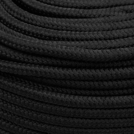 Multifunktionelt universaltov 6 mm 50 m Sort PP