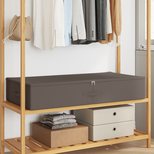 Opbevaringskasse 2 pcs Grå 90 x 48 x 15 cm Ikke-vævet stof