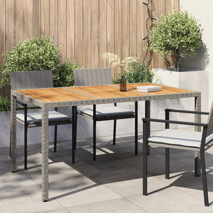 Havemøbel Bord Grå 150 x 90 x 75 cm polyrattan