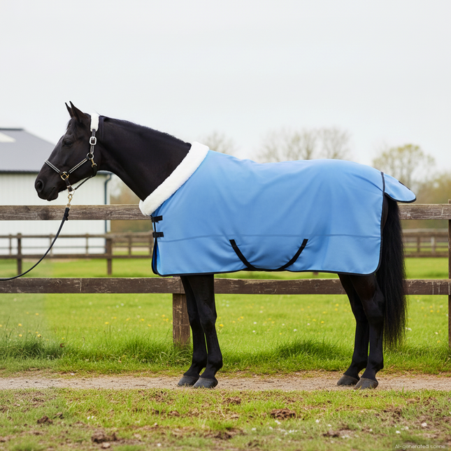 Hestetæppe Fuldt aqua 165 cm Polar fleece