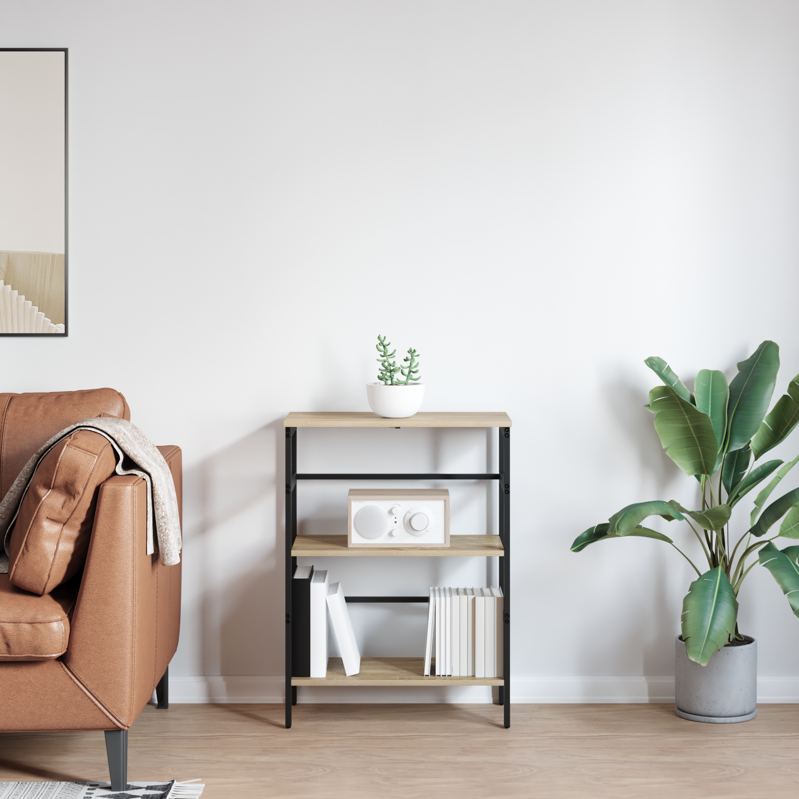 Bogreol Sonoma eg 60 x 29,5 x 81 cm Konstrueret træ