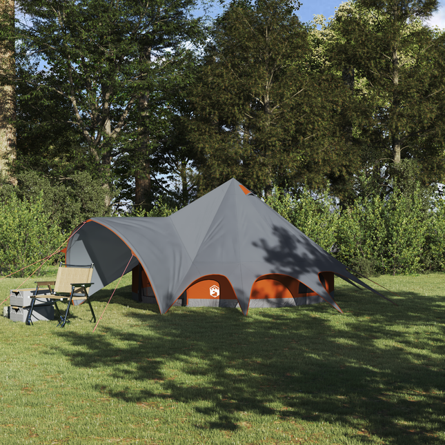 Teepee Telt 3-Person med tag Grå og orange 600 x 600 x 347 cm