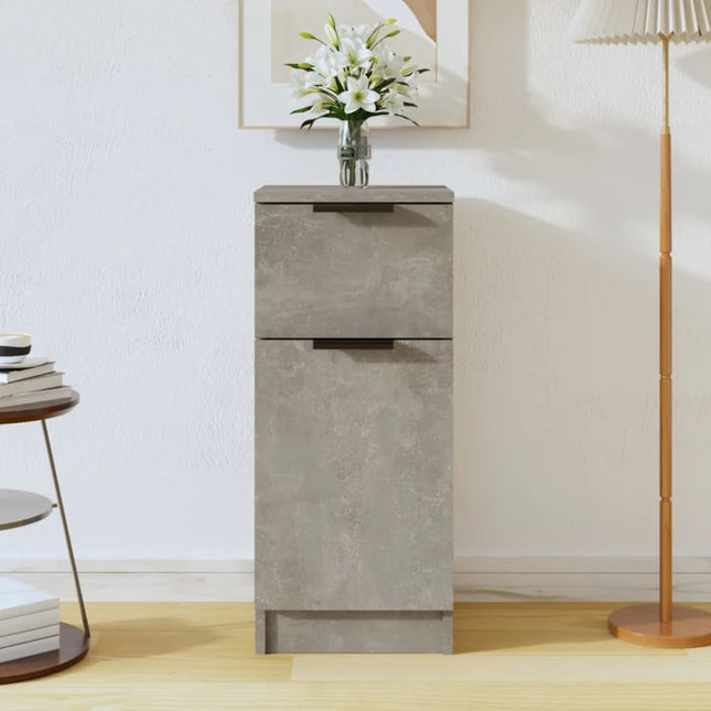 skænk 30x30x70 cm konstrueret træ betongrå