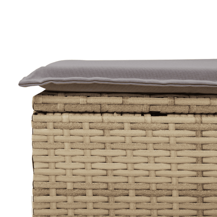 sofasæt til haven 7 dele med hynder polyrattan beige