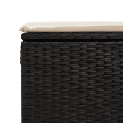 sofasæt til haven 9 dele med hynder polyrattan sort