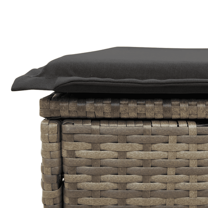 sofasæt til haven 10 dele med hynder polyrattan grå