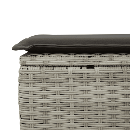 sofasæt til haven 14 dele med hynder polyrattan lysegrå