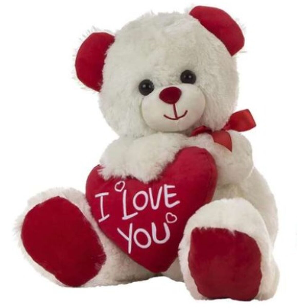 Bamse - I Love You bjørn med hjerte, 28 cm