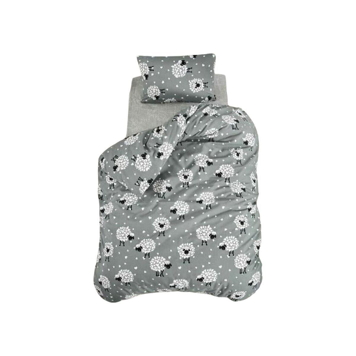 Dynebetræk sæt Grå Seng 200 3 Dele
