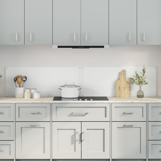 Køkkenbacksplash 2 pcs Transparent 100 x 40 cm hærdet glas