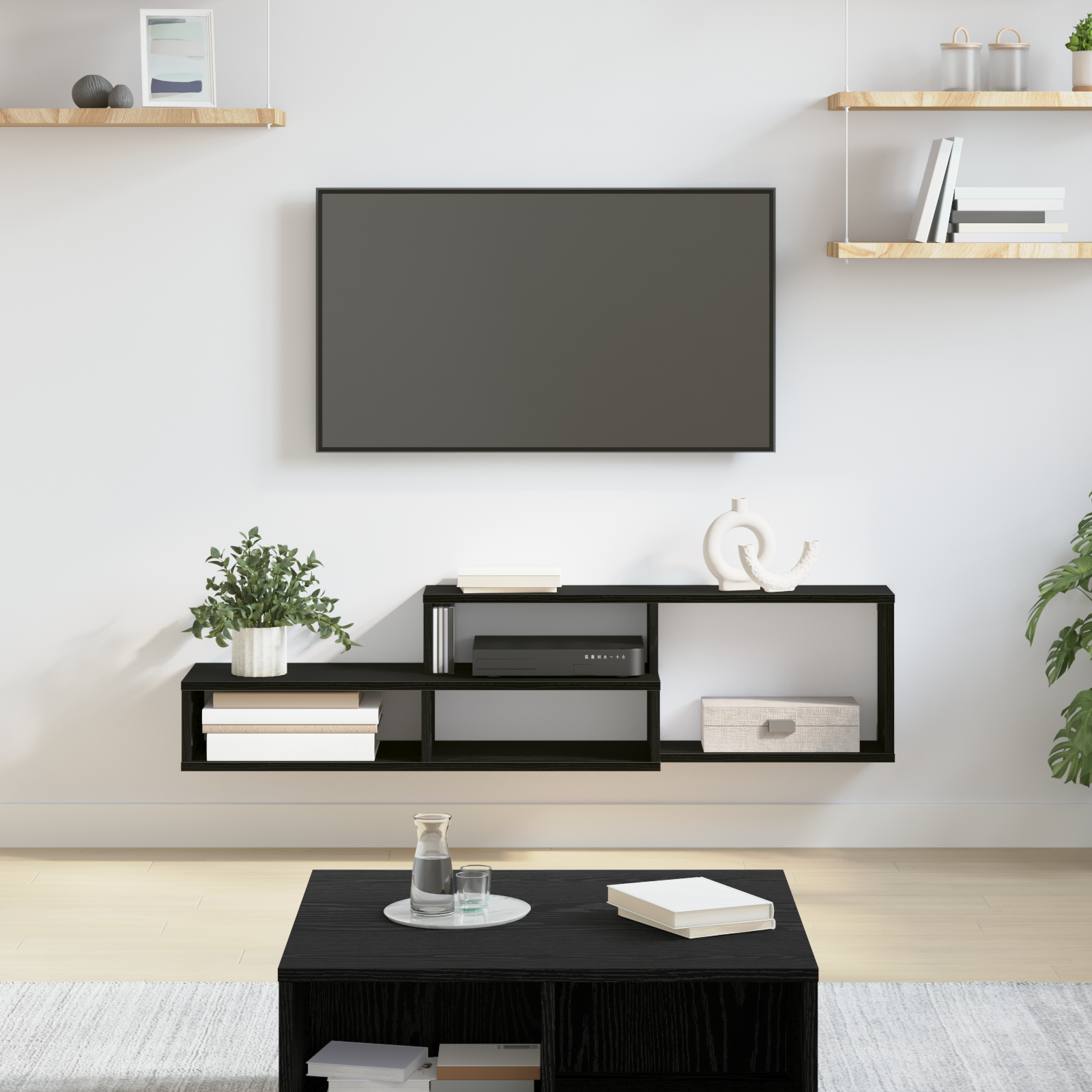 VægbeslagtilTV 120x25x28,5cm Konstrueret træ