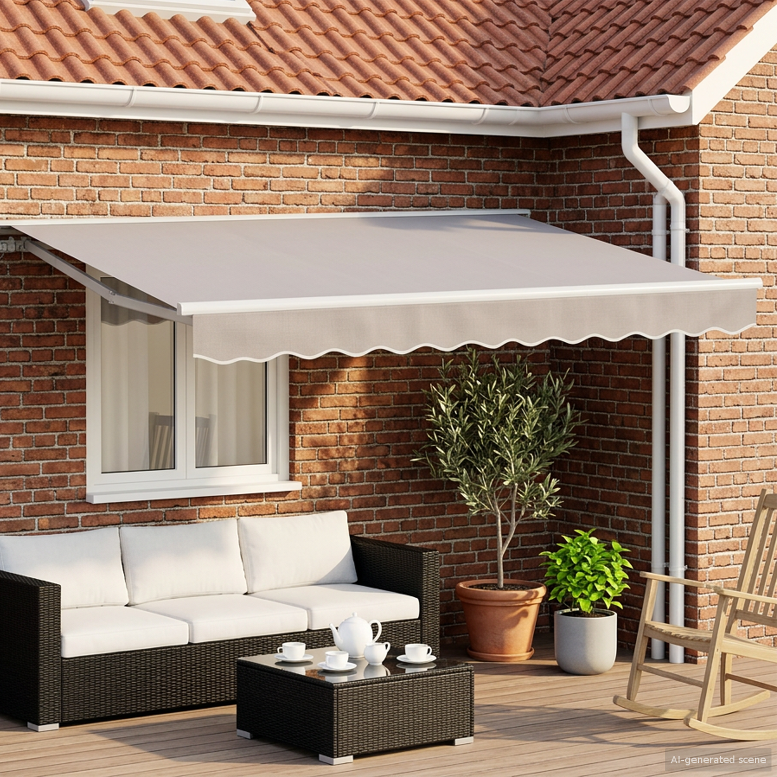 Elektrisk Markisedugramme med LED Hvid 2,5 x 2 m Aluminium