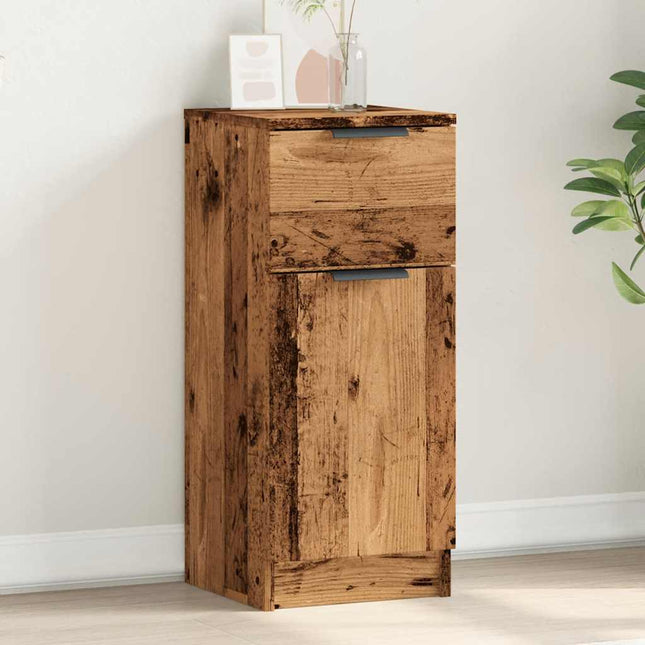 skænk 30x30x70 cm konstrueret træ antikt træ