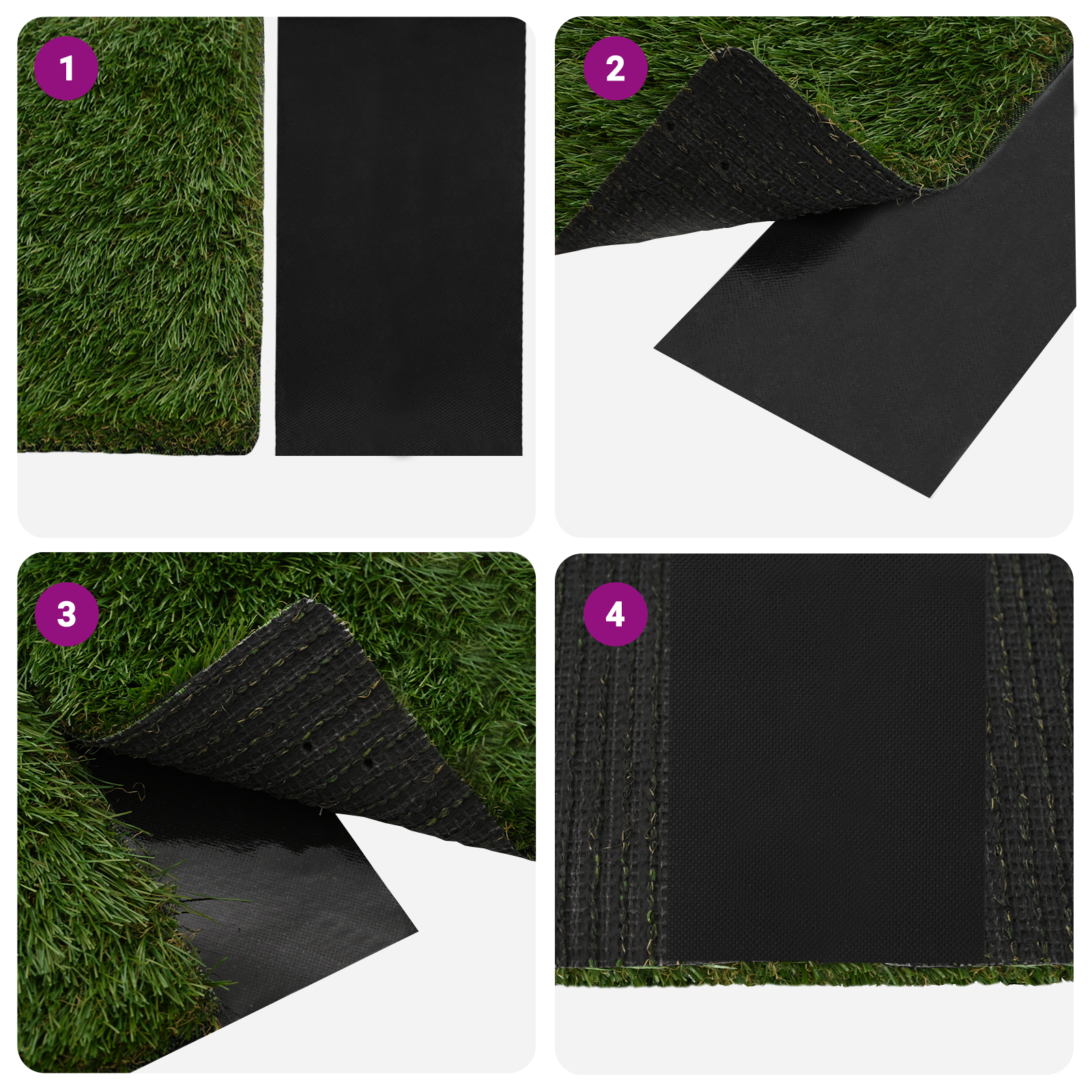 Selvklæbende kunstgræs tape Sort 15 cm x 20 m Non-woven stof