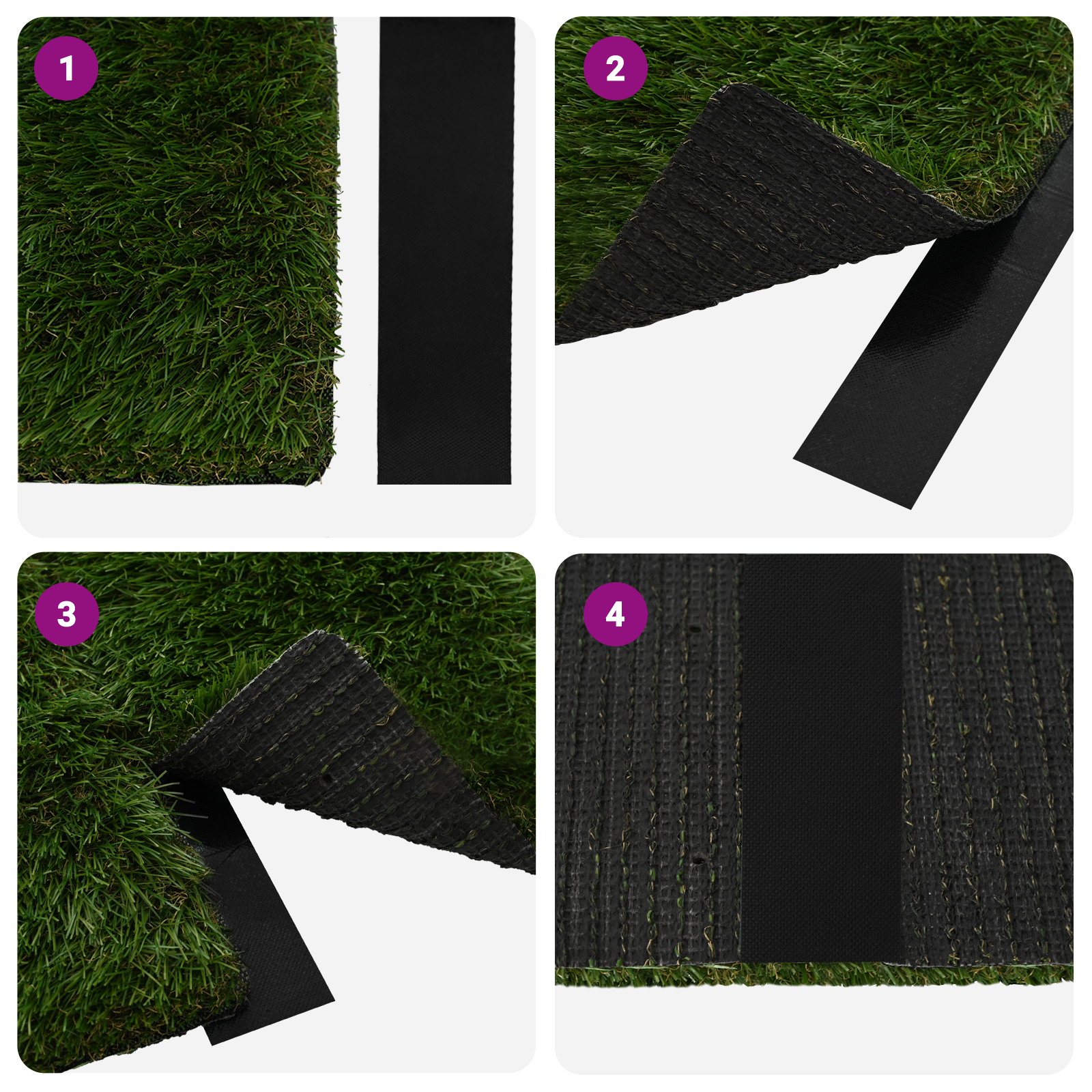 Selvklæbende kunstgræs tape Sort 10 x 0,05 cm Non-woven stof