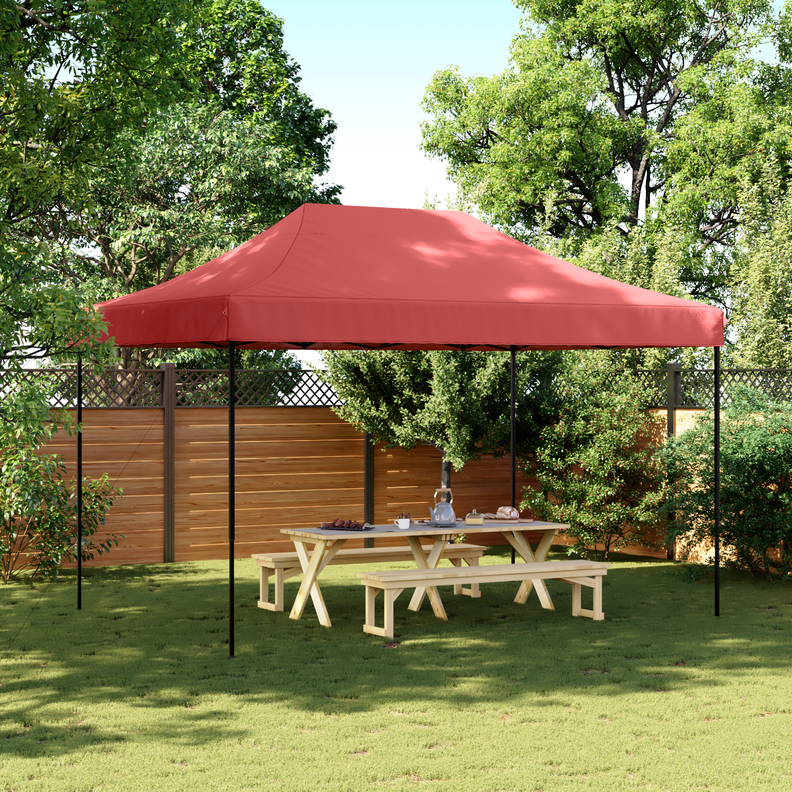 Party Tent Bordeaux 279 x 410 x 315 cm Oxford stof