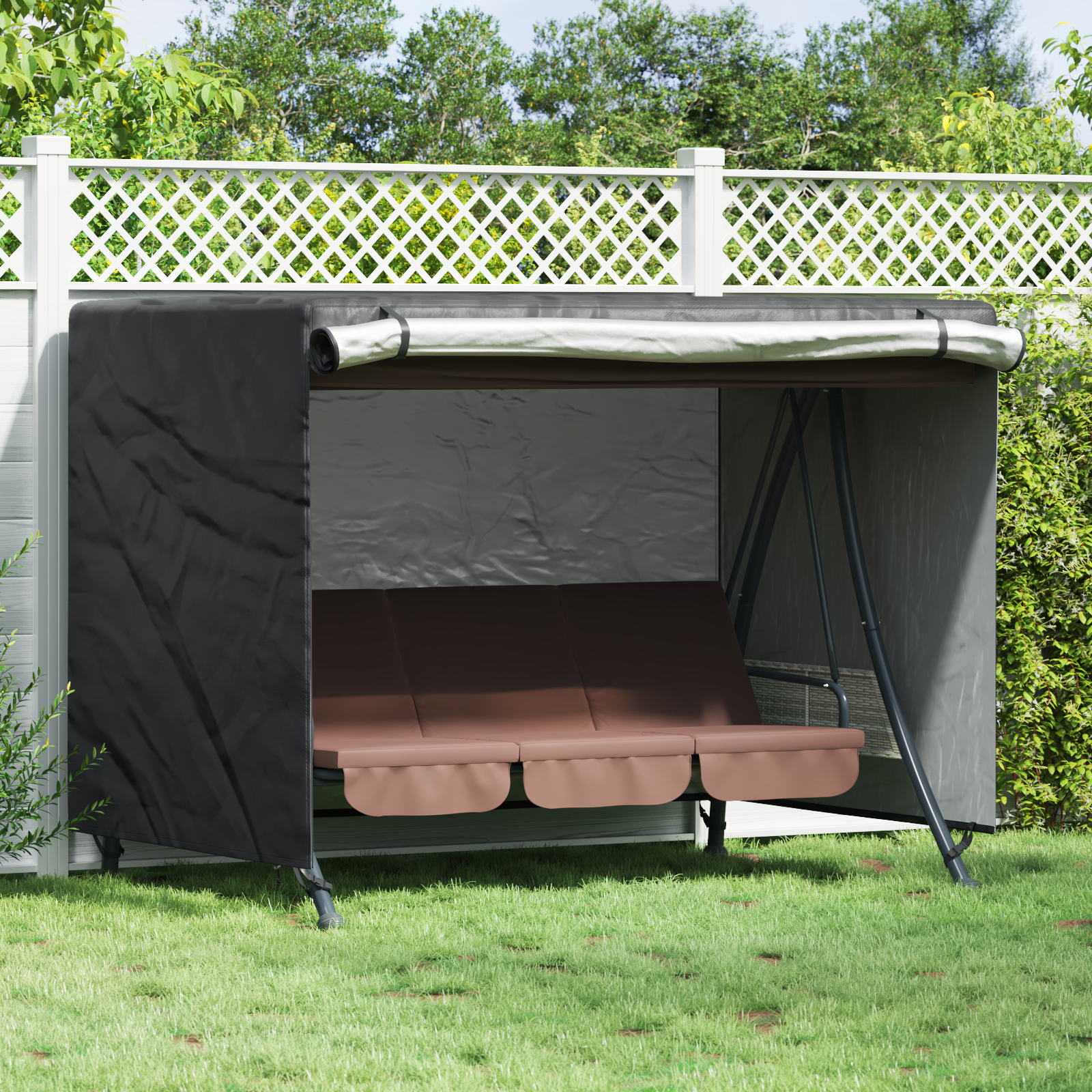 Overtræk til udendørs gynge 220 x 150 x 150 cm 420D Oxford Stof