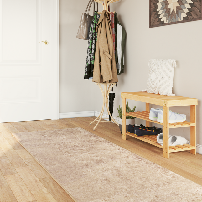 Tæppe Runner MARSA Beige 100 x 350 cm Polyester og PVC