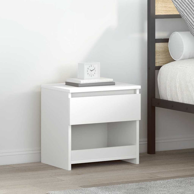 sengeborde 2 stk. 40x30x39 cm konstrueret træ hvid