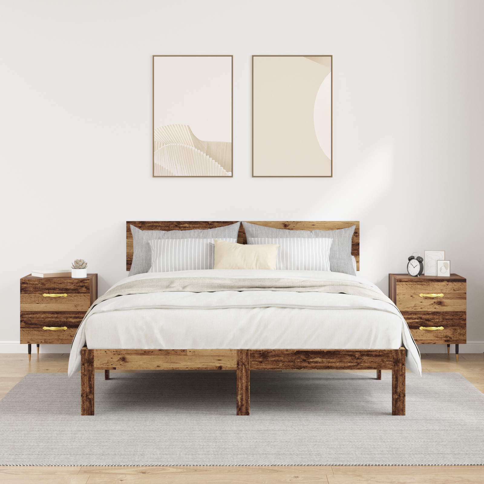 Natskab 2 pcs Gammelt træ 40 x 35 x 47,5 cm Konstrueret træ